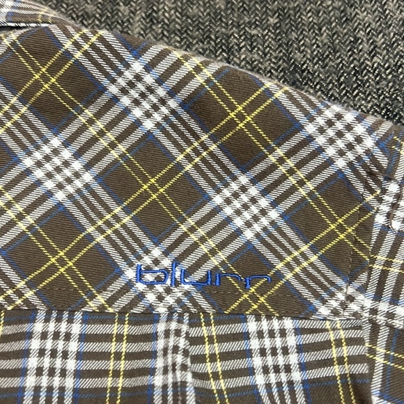 Youth Blurr Plaid organic cotton Button Down EUC sz M 10-12y - Picture 7 of 7